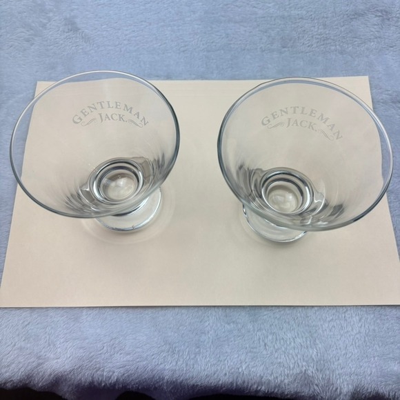 Gentleman‎ Jack Cocktail Glasses Martini Glass Set of 2 Barware - Picture 1 of 6